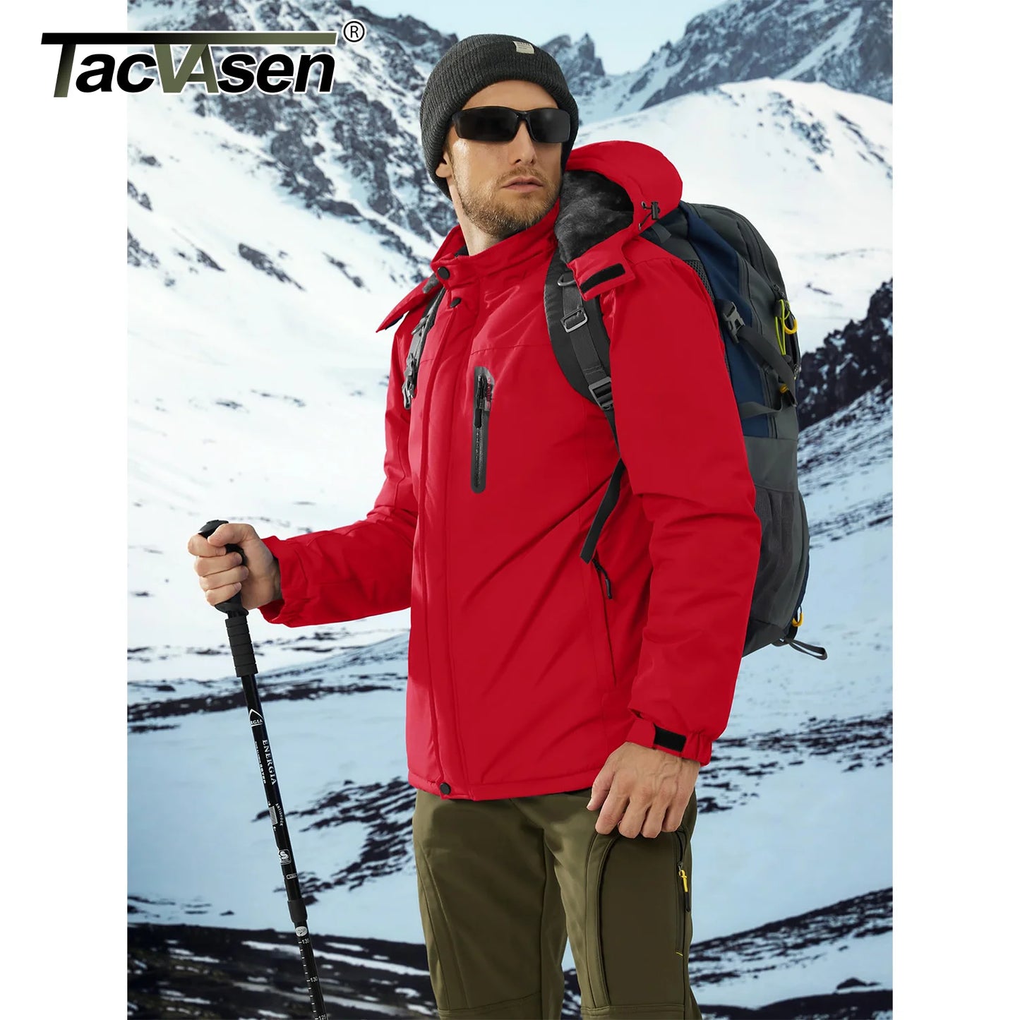 Men’s Winter Fleece Jacket – Waterproof Hiking