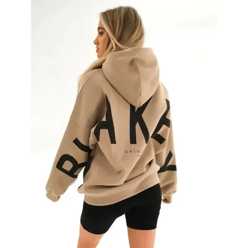Women’s Printed Loose Hoodie