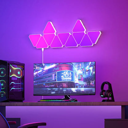 RGB Triangular Quantum LED Wall Lamp