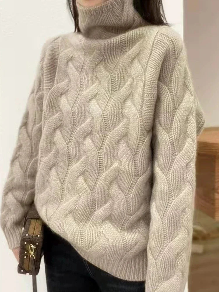 Women’s 100% Cashmere High-Neck Sweater