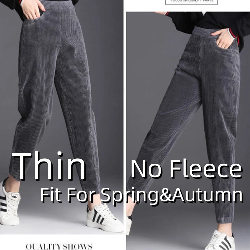 Women's High-Waisted Fleece Lined Pencil Pants