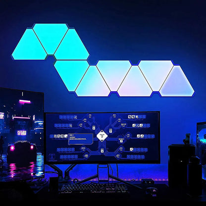 RGB Triangular Quantum LED Wall Lamp