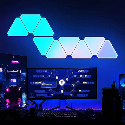 RGB Triangular Quantum LED Wall Lamp