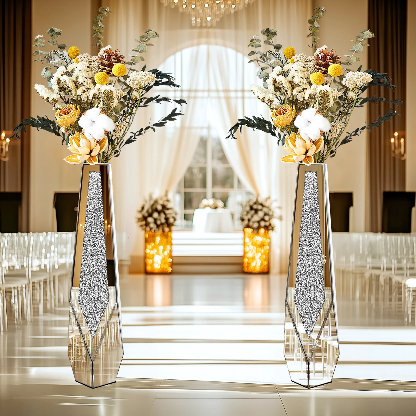 Tall Floor Mirror Glass Vase