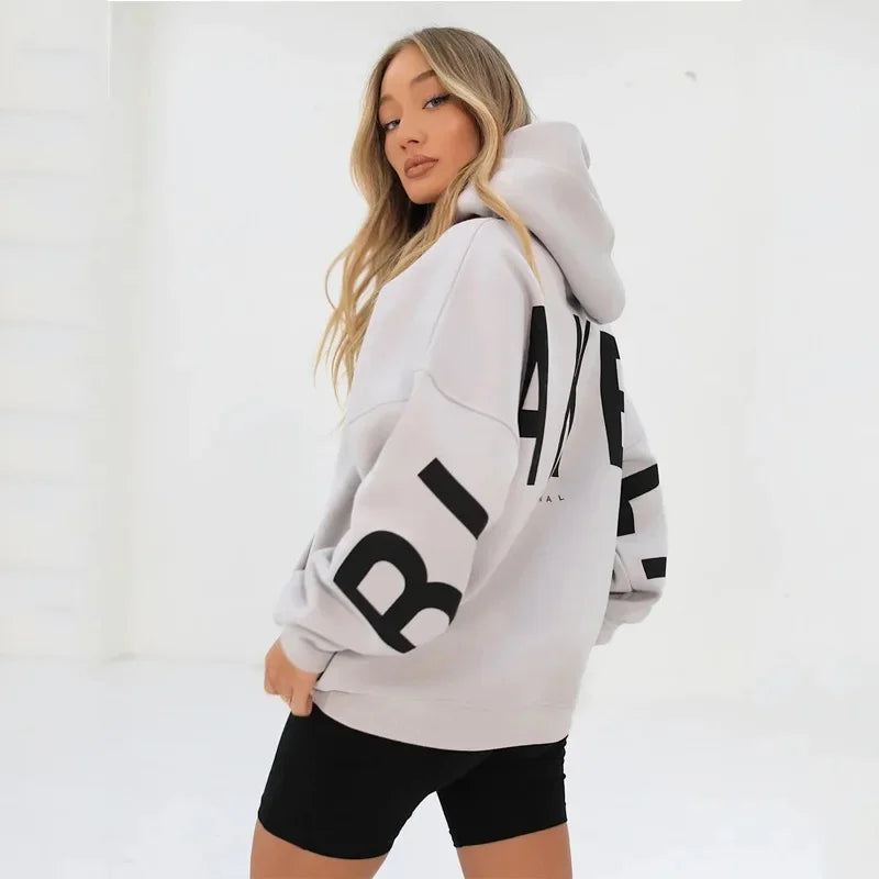 Women’s Printed Loose Hoodie
