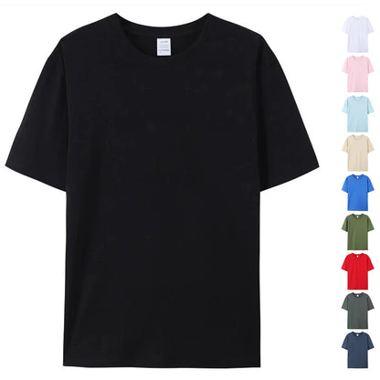 100% Cotton Unisex Plain Crew Neck T-Shirt