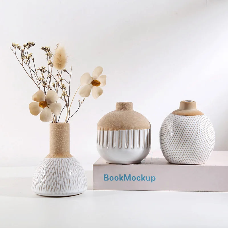 Ceramic Mini Flower Vase & Aromatherapy Bottle
