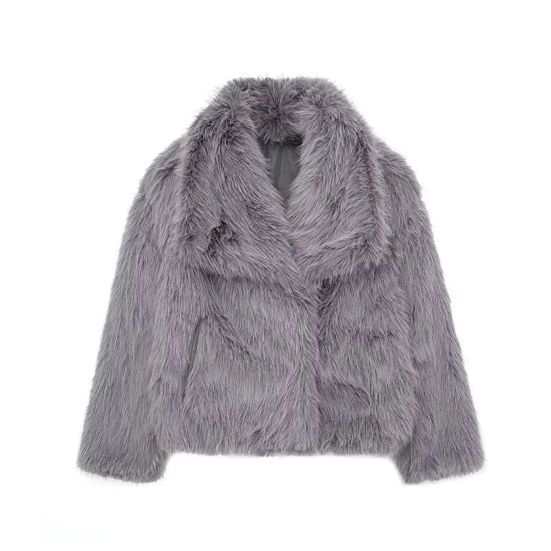 Women’s Faux Fur Plush Coat