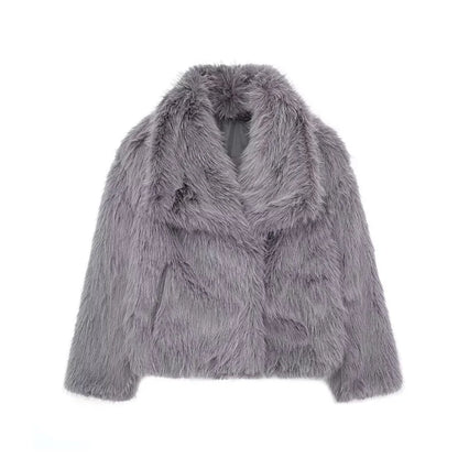 Women’s Faux Fur Plush Coat