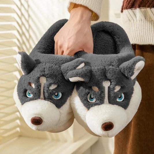 Cartoon Dog Cotton Slippers