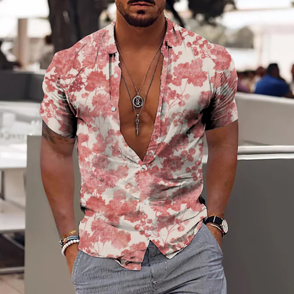 Men’s 3D Printed Coconut Hawaiian Shirt