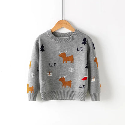 Kids Cartoon Pullover Sweater