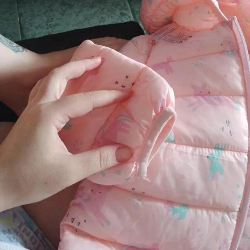 Kids Lightweight Hooded Down Jacket – Autumn Winter Warm Coat for Boys & Girls, Baby Outerwear, Holiday Gift