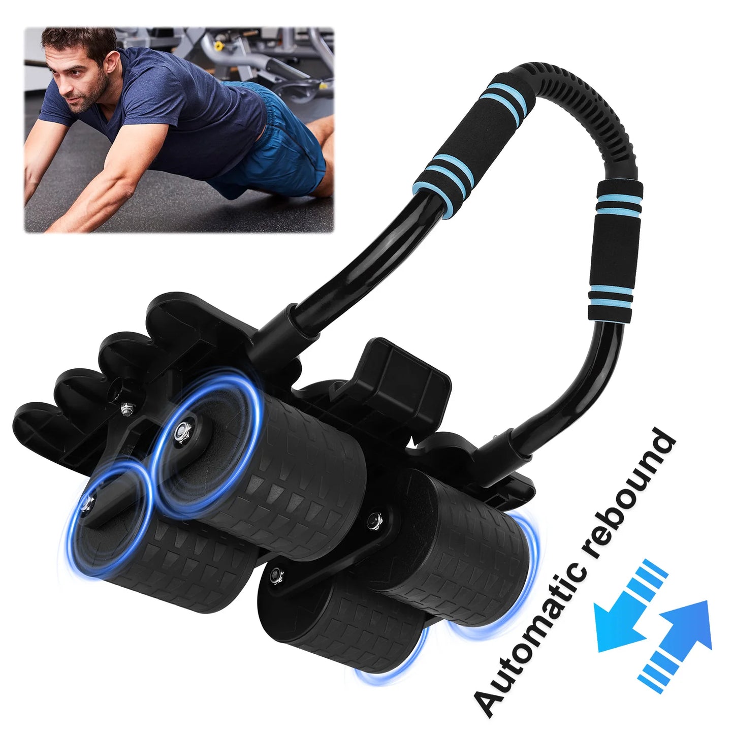 Abdominal Roller with 8 Elbow Supports