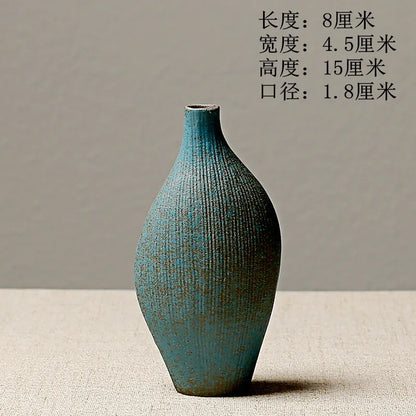 Japanese-Style Terracotta Flower Vase