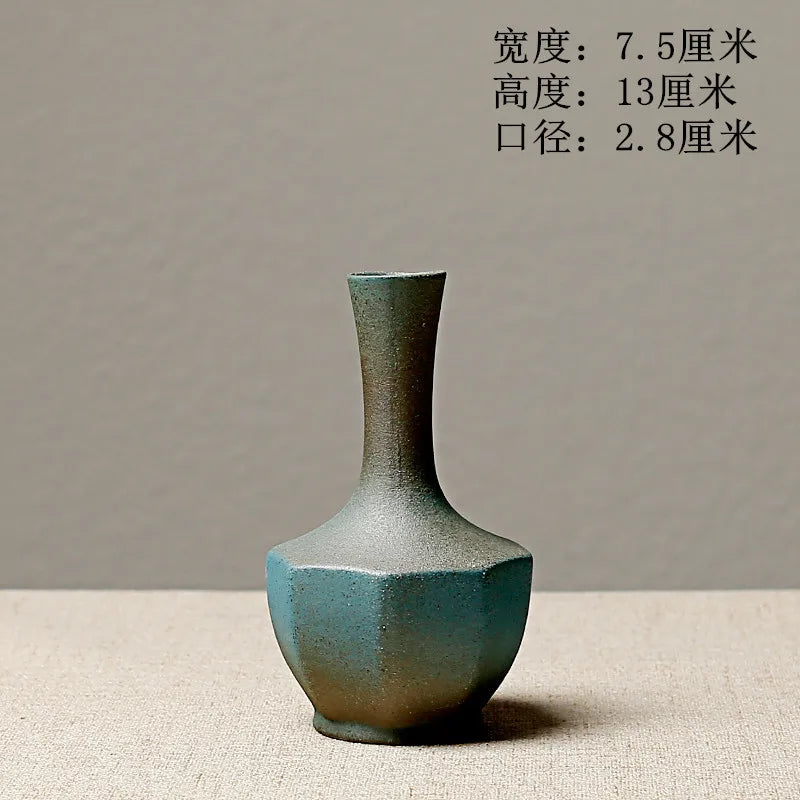 Japanese-Style Terracotta Flower Vase