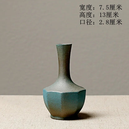 Japanese-Style Terracotta Flower Vase