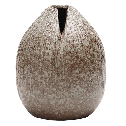 Japanese-Style Terracotta Flower Vase