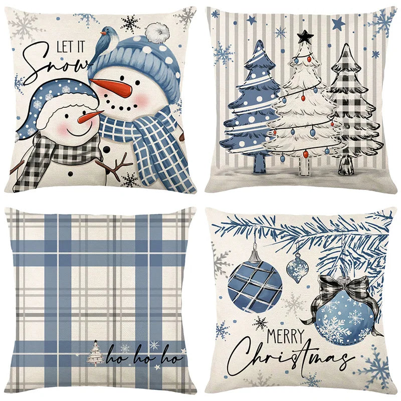 45cm Christmas Cushion Cover – Festive Holiday Pillowcase for Home Decor, Xmas & New Year 2025-2026 Decorations