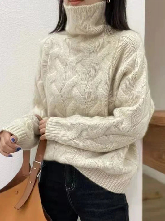 Women’s 100% Cashmere High-Neck Sweater