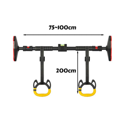 Kids Horizontal Gym Bar with Pull-Up Rings