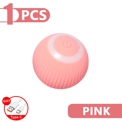 Interactive 360° Rolling Cat Toy Ball – USB Rechargeable Chase Toy for Kittens