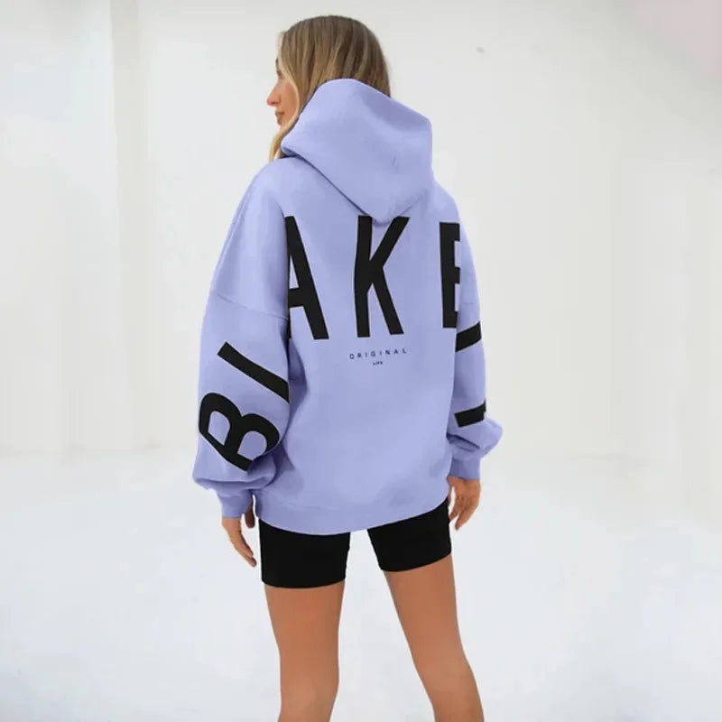Women’s Printed Loose Hoodie