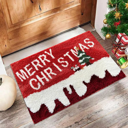 Christmas Gingerbread & Santa Door Mat