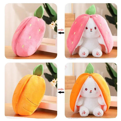 25cm Cute Strawberry & Carrot Rabbit Plush Toy