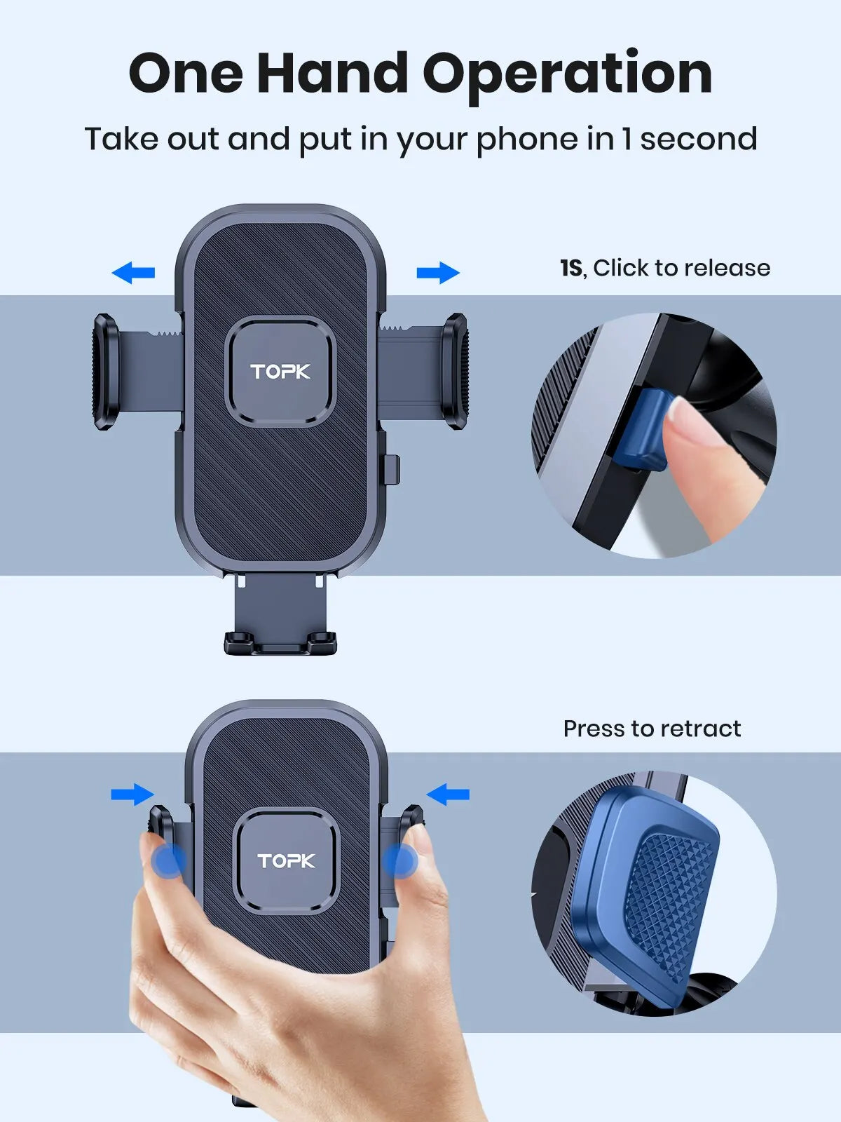 TOPK Gravity Car Phone Mount