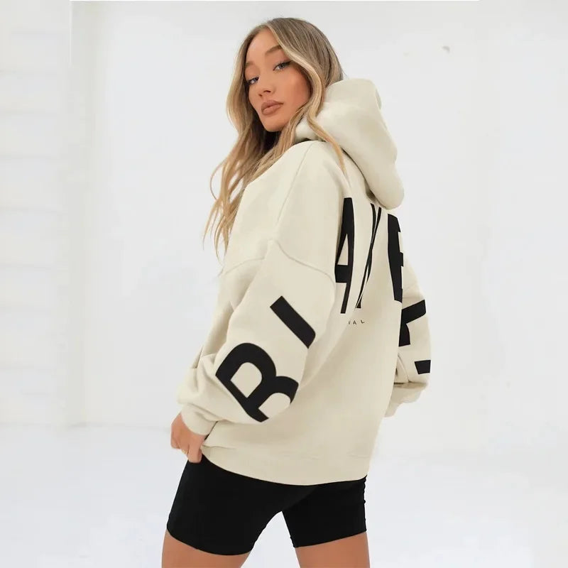 Women’s Printed Loose Hoodie