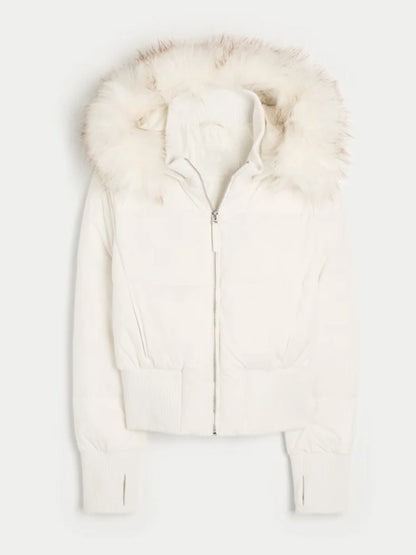 Women’s Faux Fur Cropped Padded Jacket