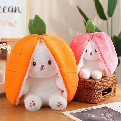 25cm Cute Strawberry & Carrot Rabbit Plush Toy