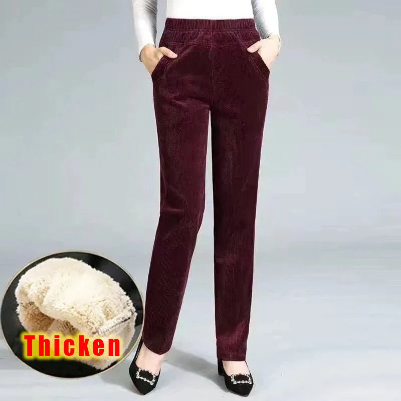Women's High-Waisted Fleece Lined Pencil Pants