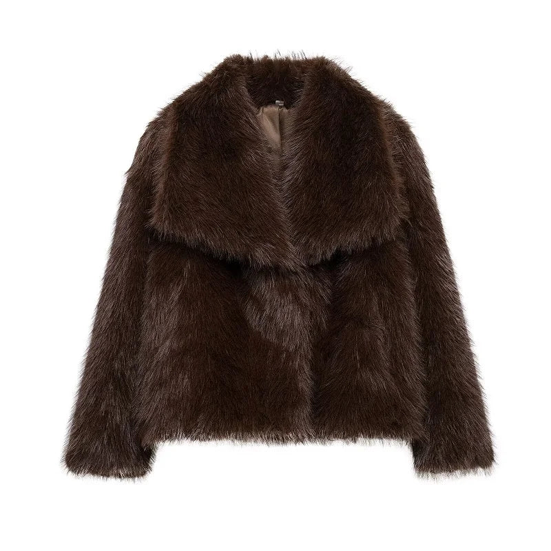 Women’s Faux Fur Plush Coat