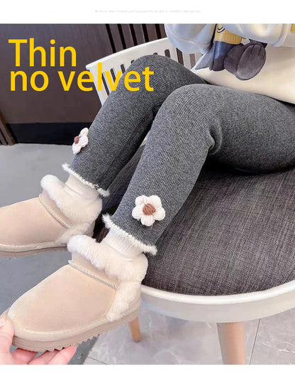 Girls Plush Autumn Winter Leggings