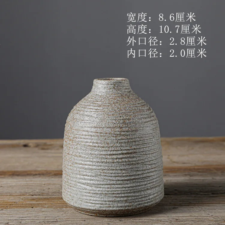 Japanese-Style Terracotta Flower Vase