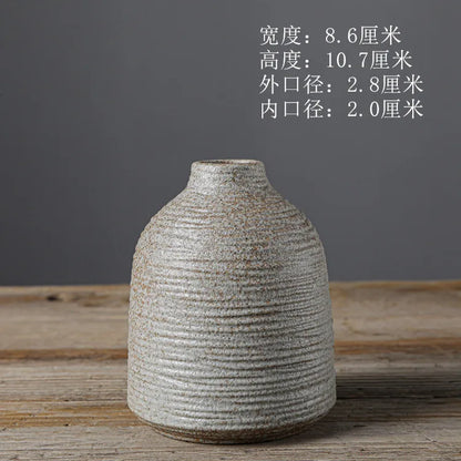 Japanese-Style Terracotta Flower Vase