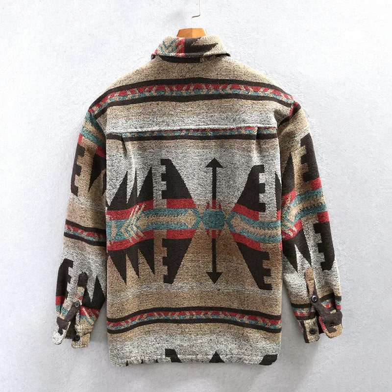 Men’s Vintage Printed Wool Shirt