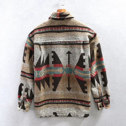 Men’s Vintage Printed Wool Shirt