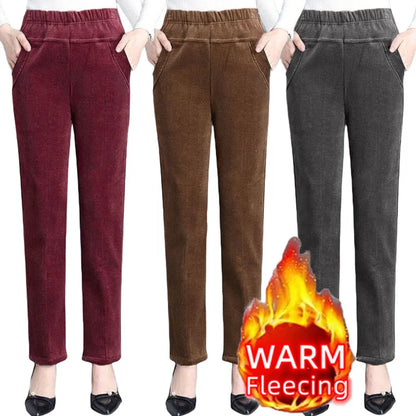 Women's High-Waisted Fleece Lined Pencil Pants
