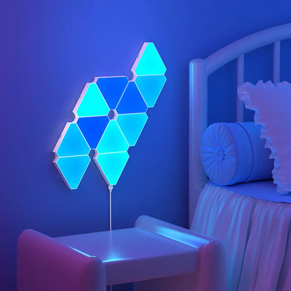 RGB Triangular Quantum LED Wall Lamp