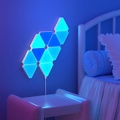 RGB Triangular Quantum LED Wall Lamp