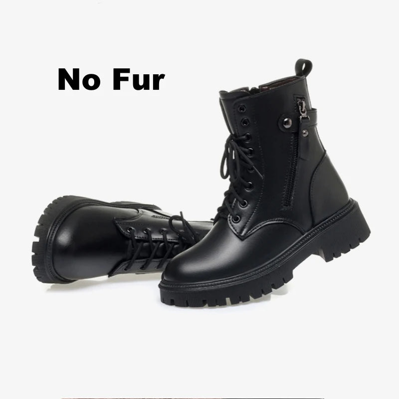 WOIZGIC Women’s Genuine Leather Ankle Boots