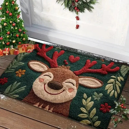 Christmas Gingerbread & Santa Door Mat