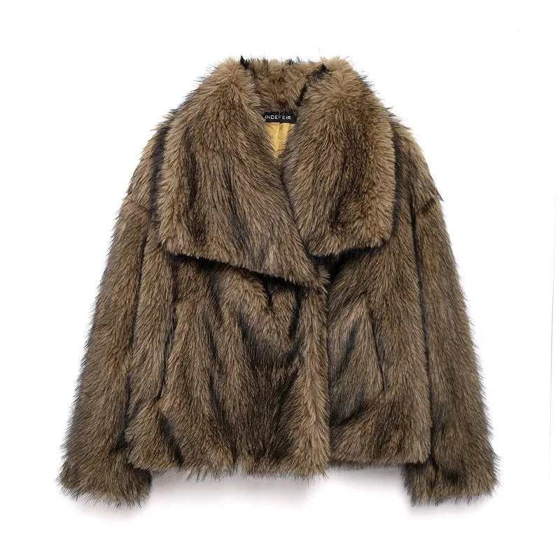 Women’s Faux Fur Plush Coat