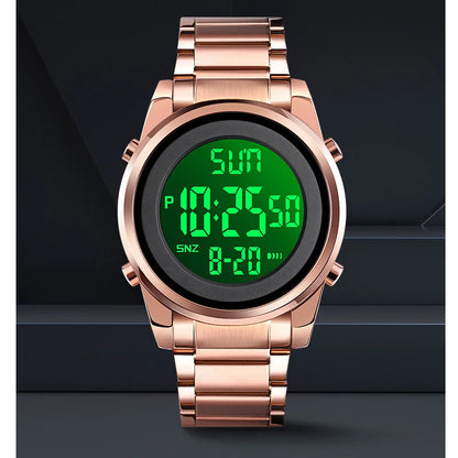 Luxury Waterproof Stainless Steel Men’s Digital Sports Watch