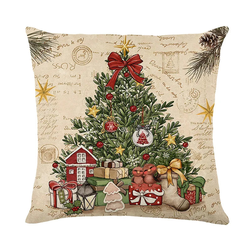 45cm Christmas Cushion Cover – Festive Holiday Pillowcase for Home Decor, Xmas & New Year 2025-2026 Decorations