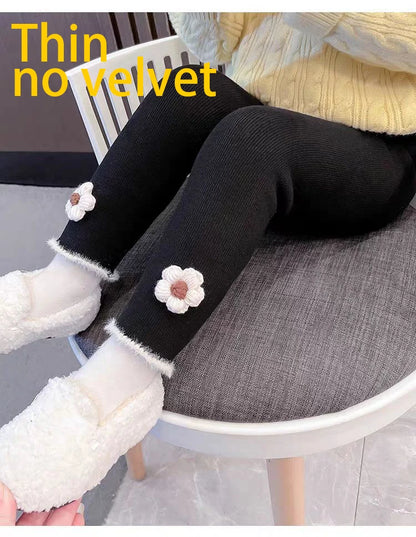 Girls Plush Autumn Winter Leggings
