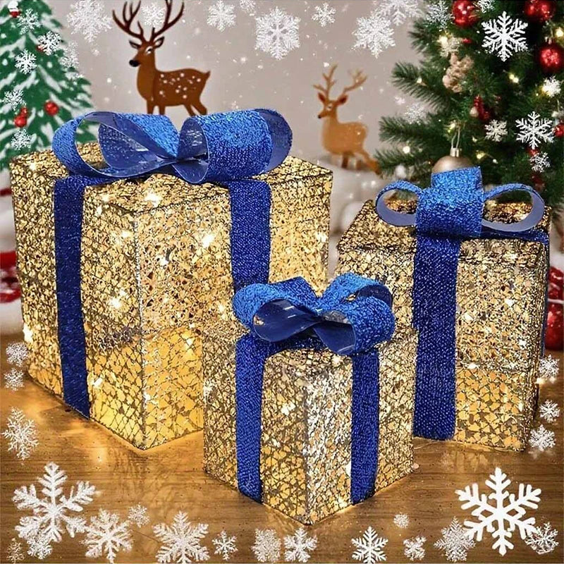 2025 Christmas Luminous Gift Box Ornaments